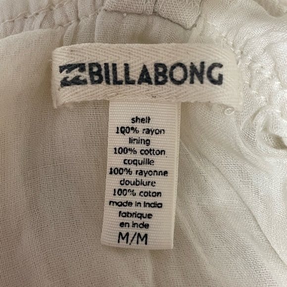 Billabong Ivory Embroidered Cotton Strappy Mini Sundress Medium - Picture 3 of 9